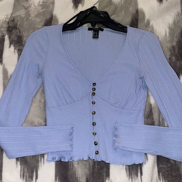 Forever 21 Tops - Baby Blue Long Sleeve